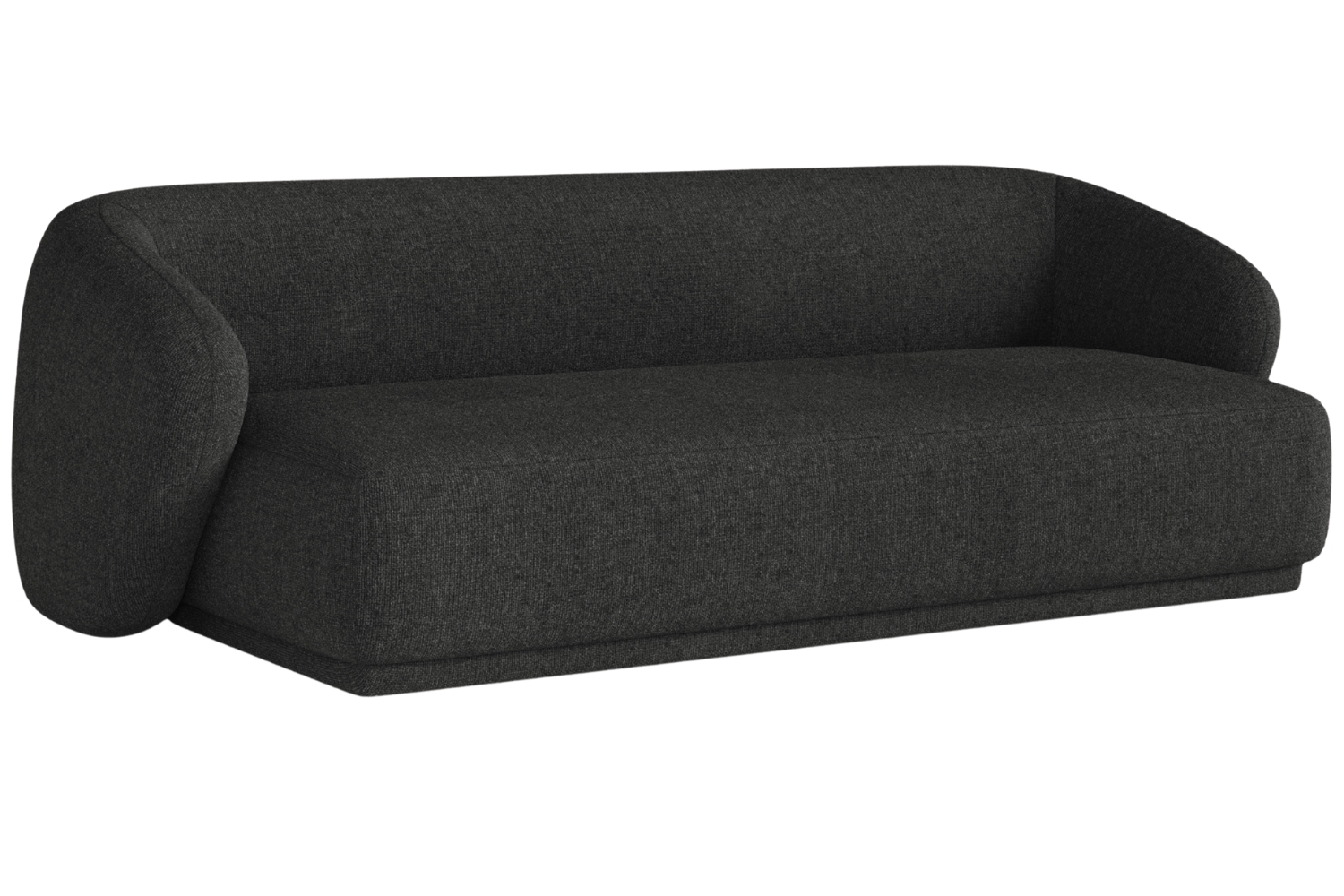 Maison Heritage Antracitově šedá čalouněná trojmístná pohovka Jane 220 cm
