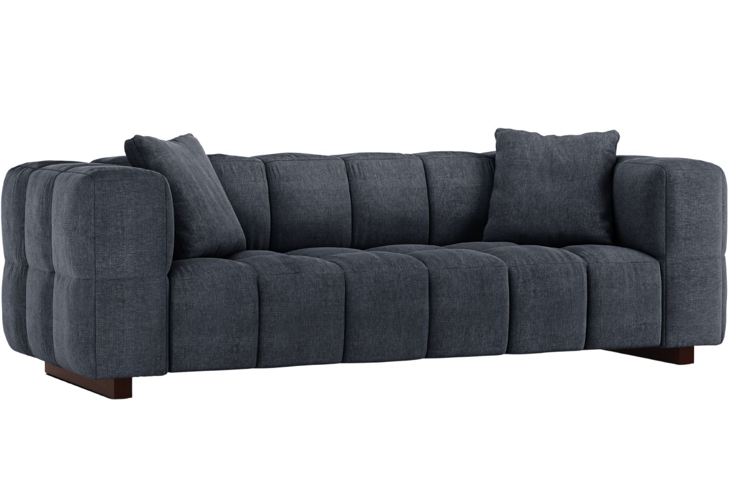 Micadoni Tmavě modrá rozkládací pohovka Puma 260 cm