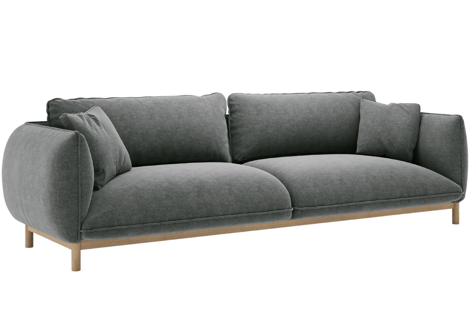 Micadoni Tmavě šedá čtyřmístná pohovka Ada 248 cm