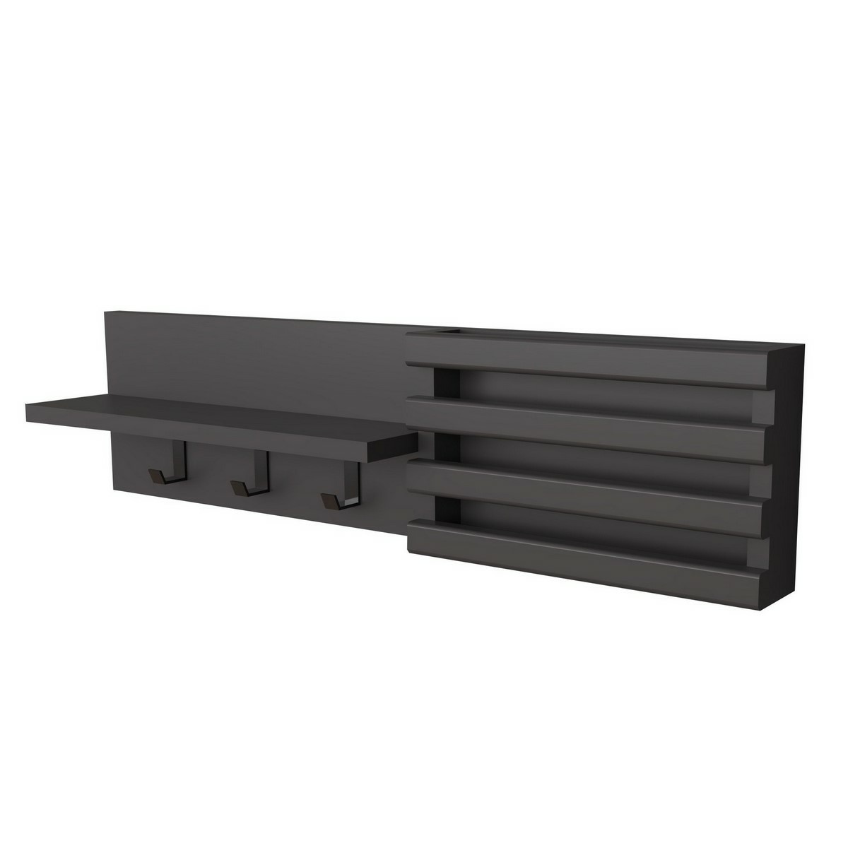 Nástěnný věšák Huso Anthracite Hanah Home