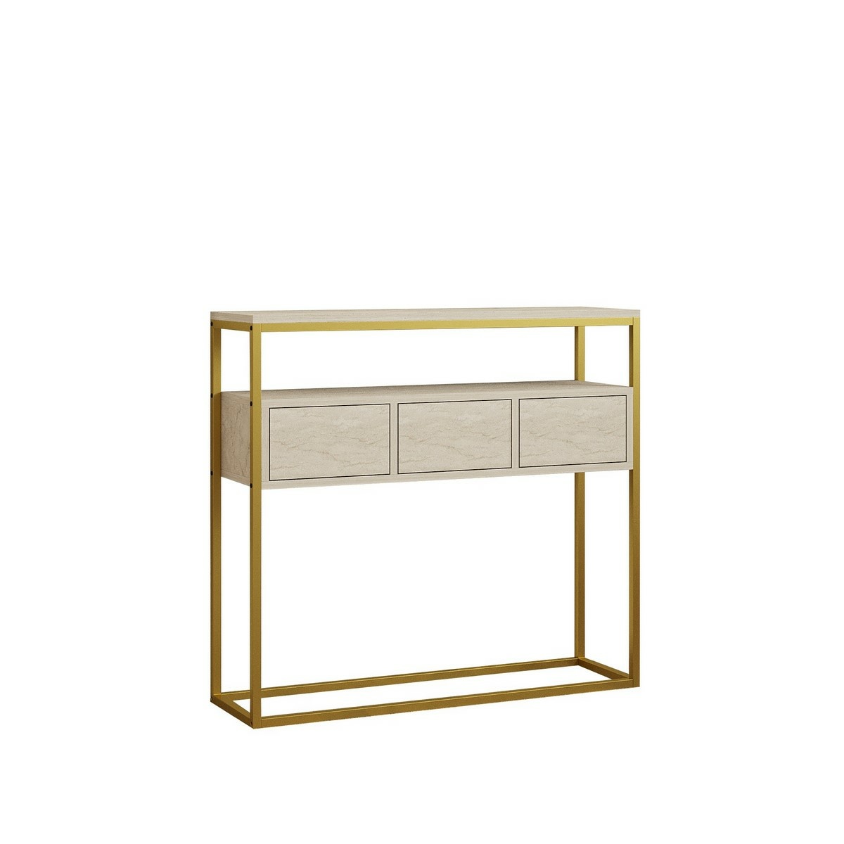 Odkládací stolek Guarda Travertine and Gold Hanah Home