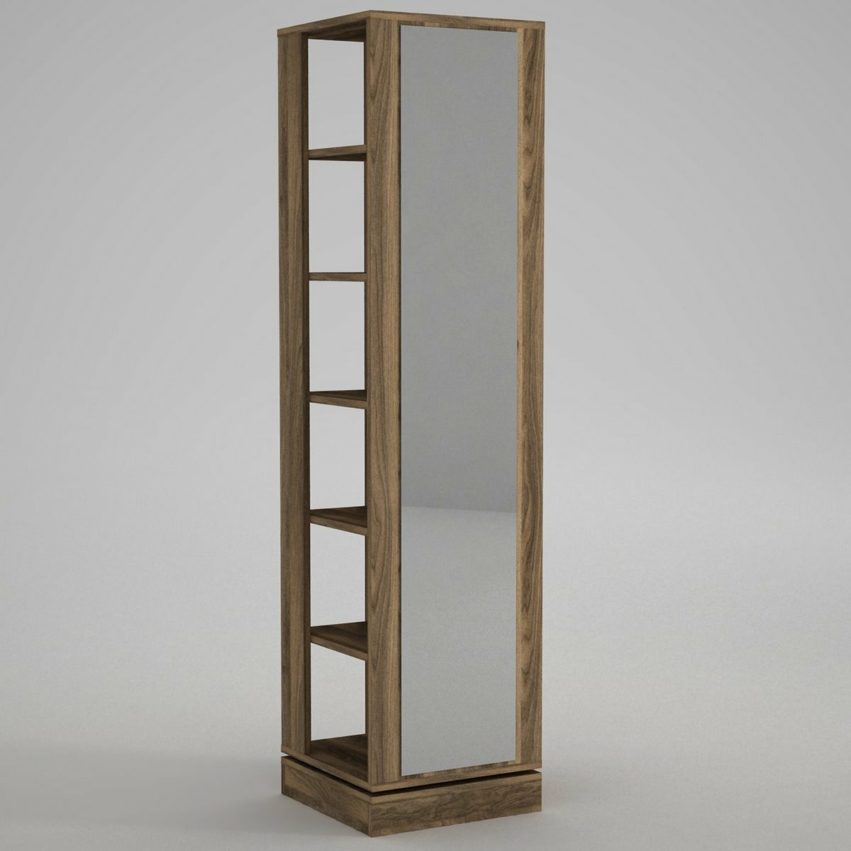 Otočný věšák se zrcadlem Roll Walnut Hanah Home