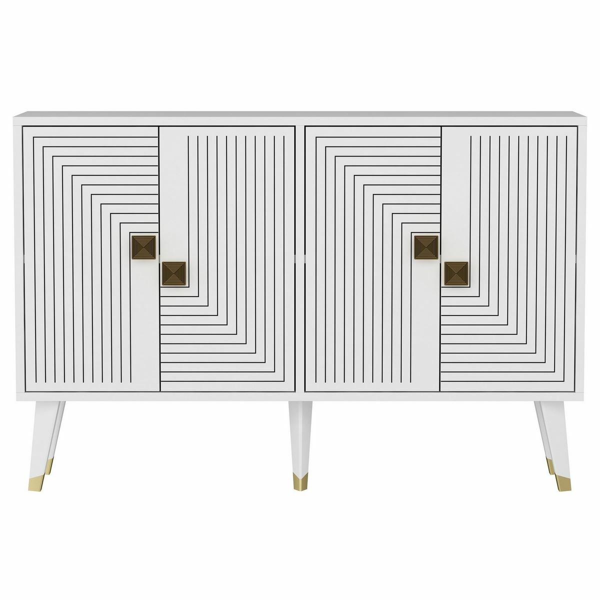 Skříňka Ahart White and Gold Hanah Home