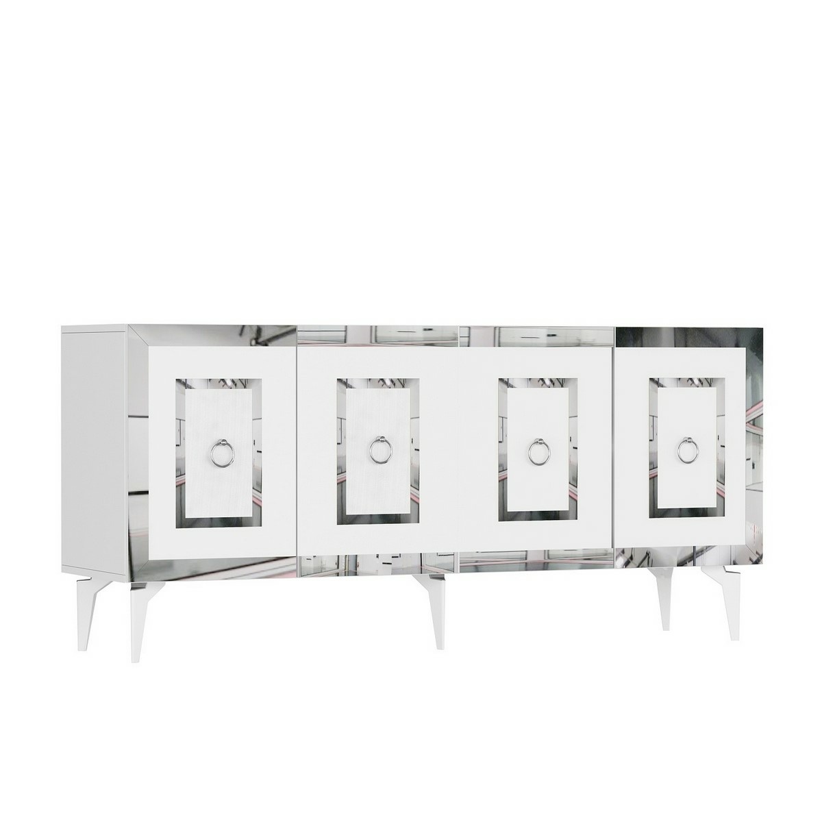 Skříňka Karya White and Silver Hanah Home