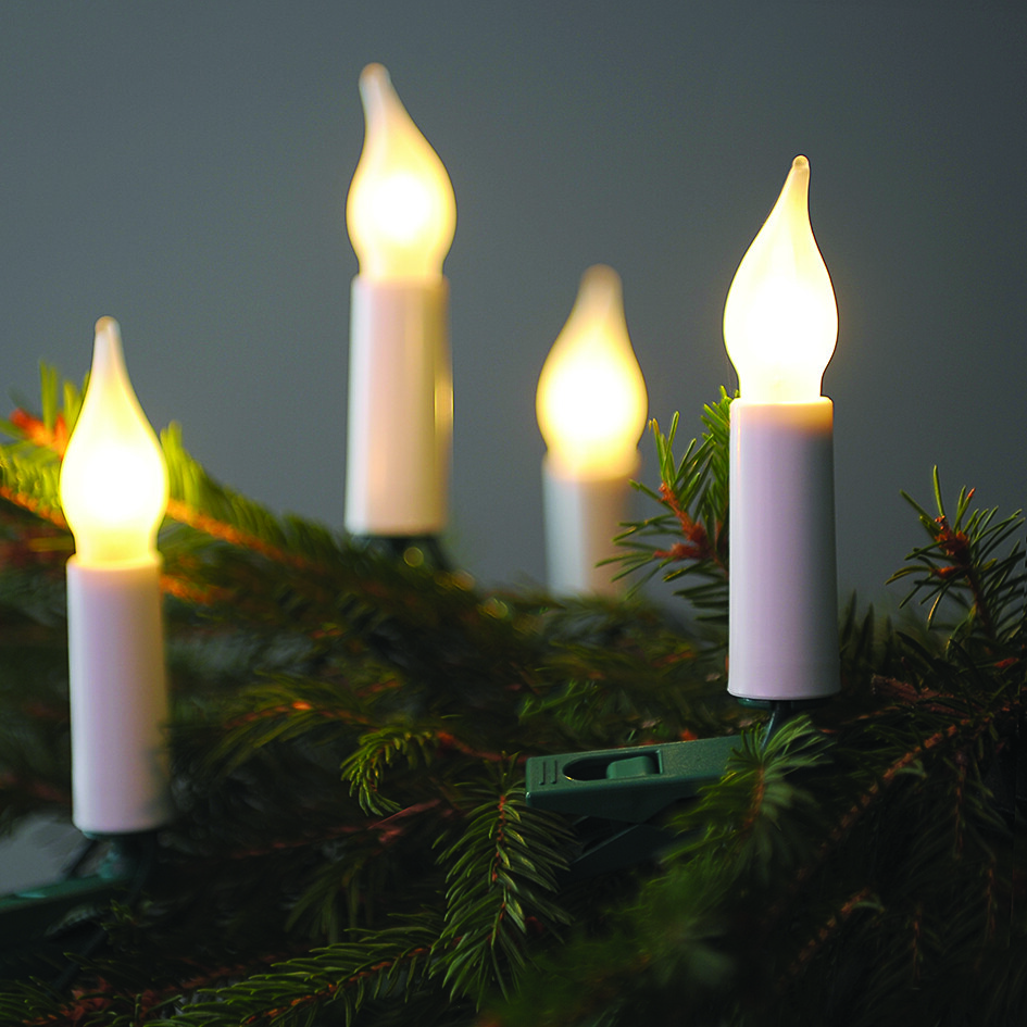 Světelný řetěz Plamen bílý