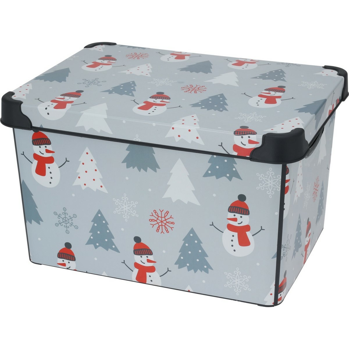 Úložný box s víkem Zimní motiv