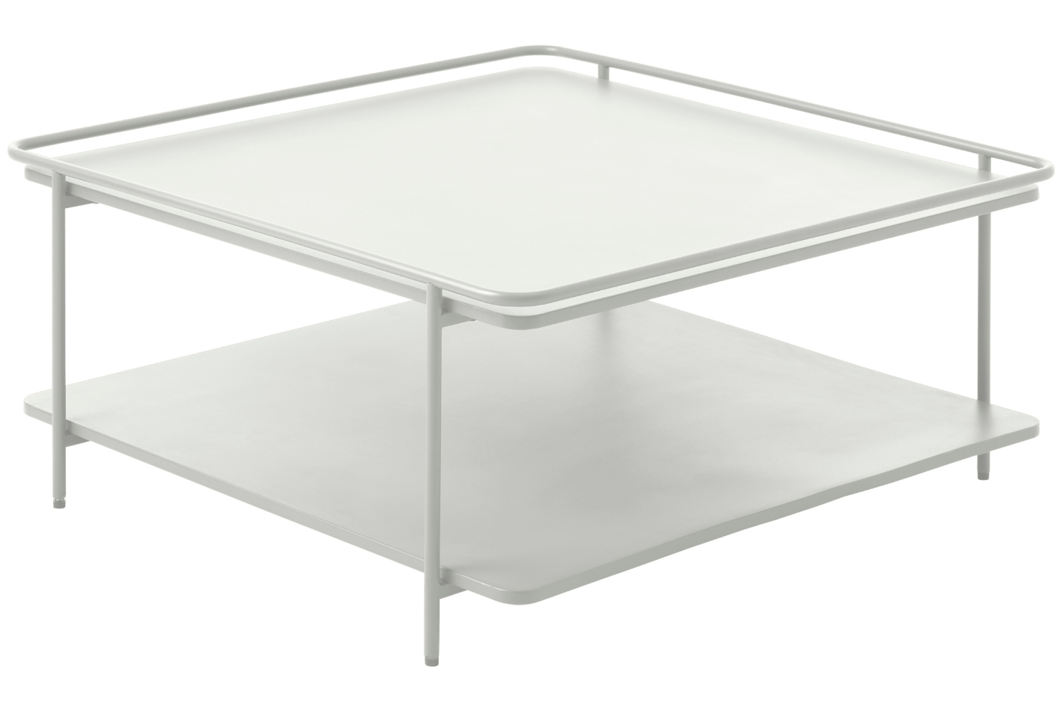 Unique Furniture Světle šedý kovový konferenční stolek Yuba 75 x 75 cm