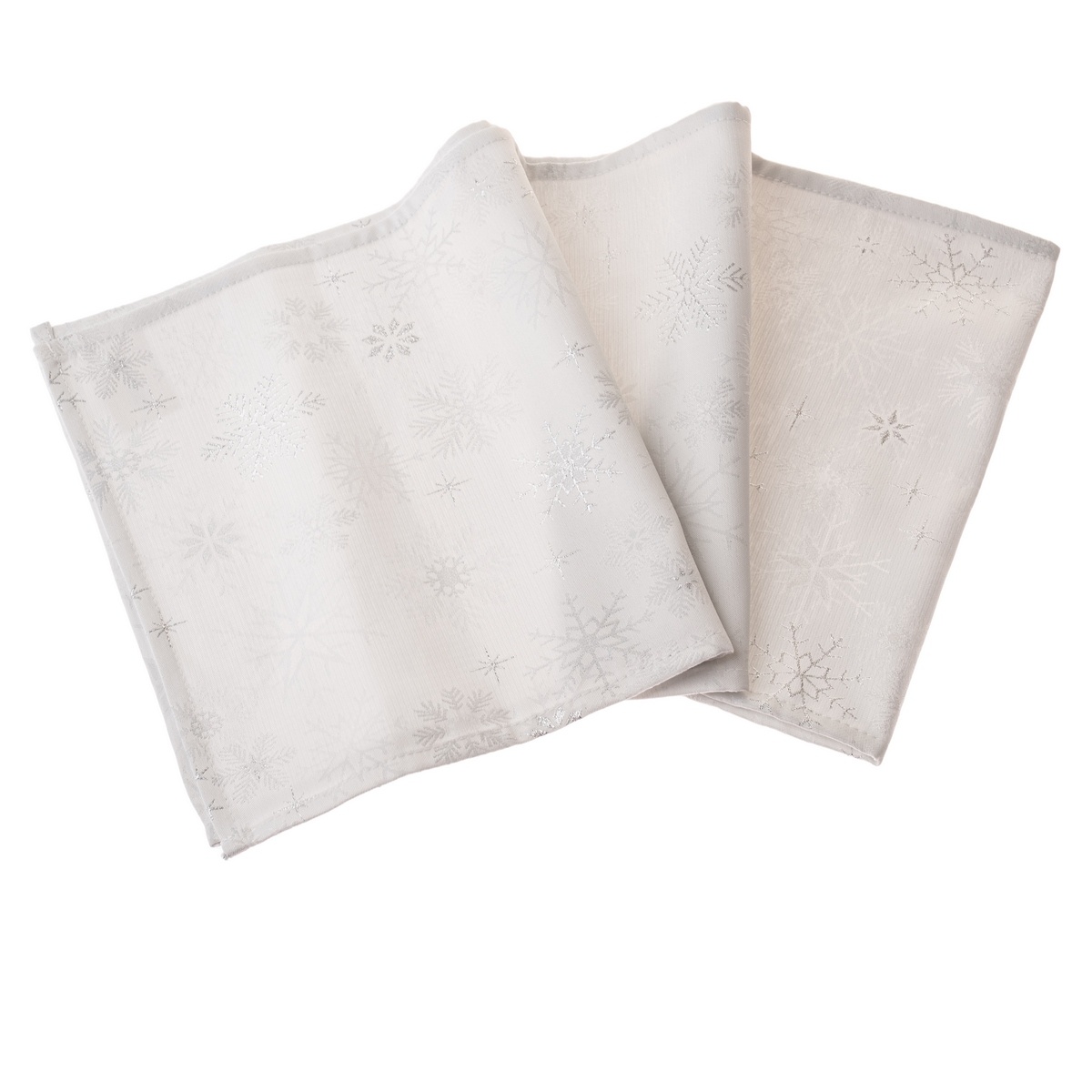 Vánoční Běhoun voděodolný Vločky stříbrná