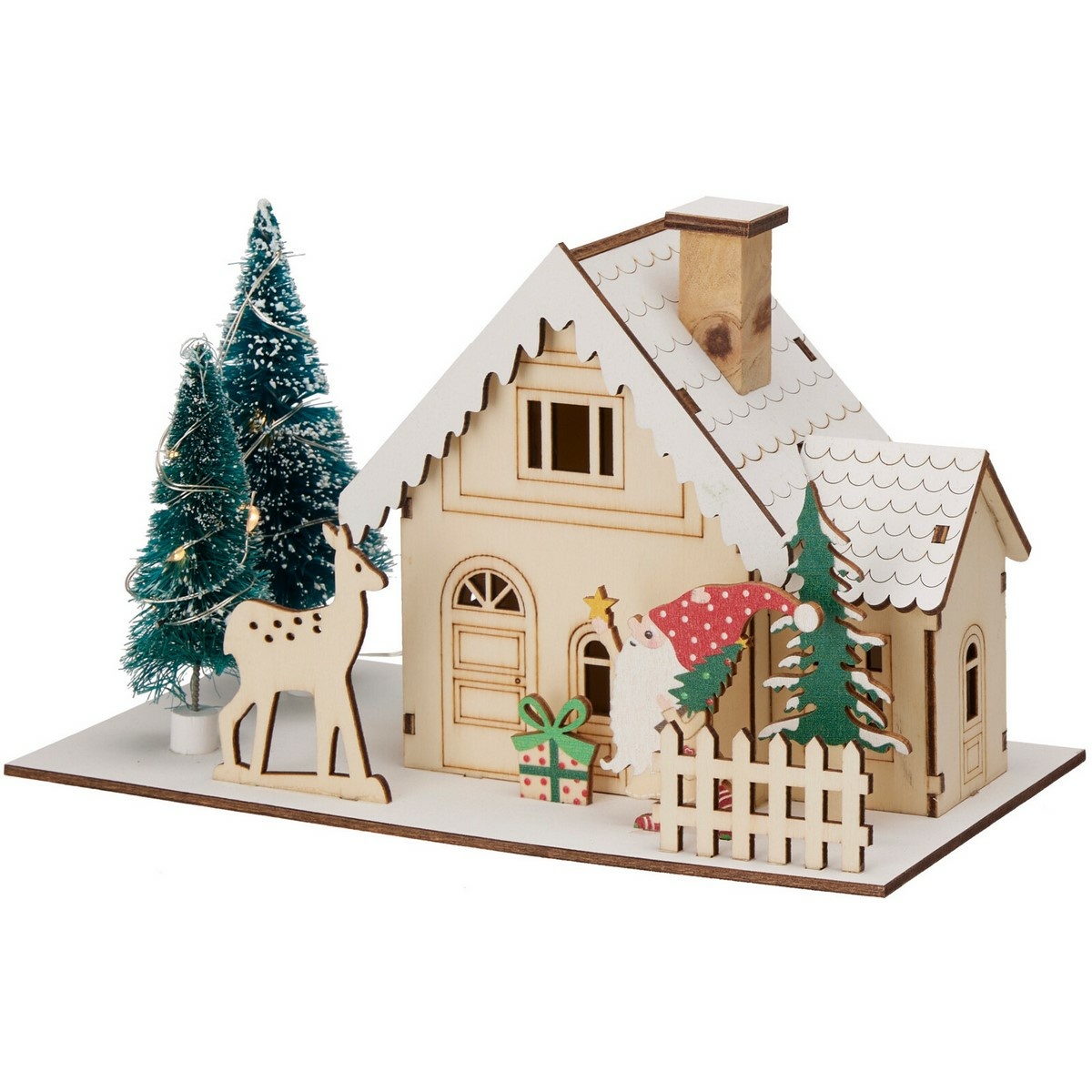 Vánoční LED dekorace Zimní domek