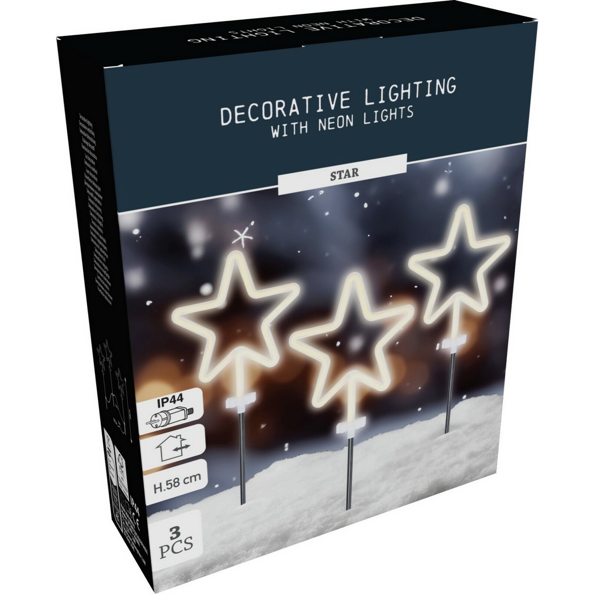 Vánoční LED venkovní osvětlení Neonová hvězda