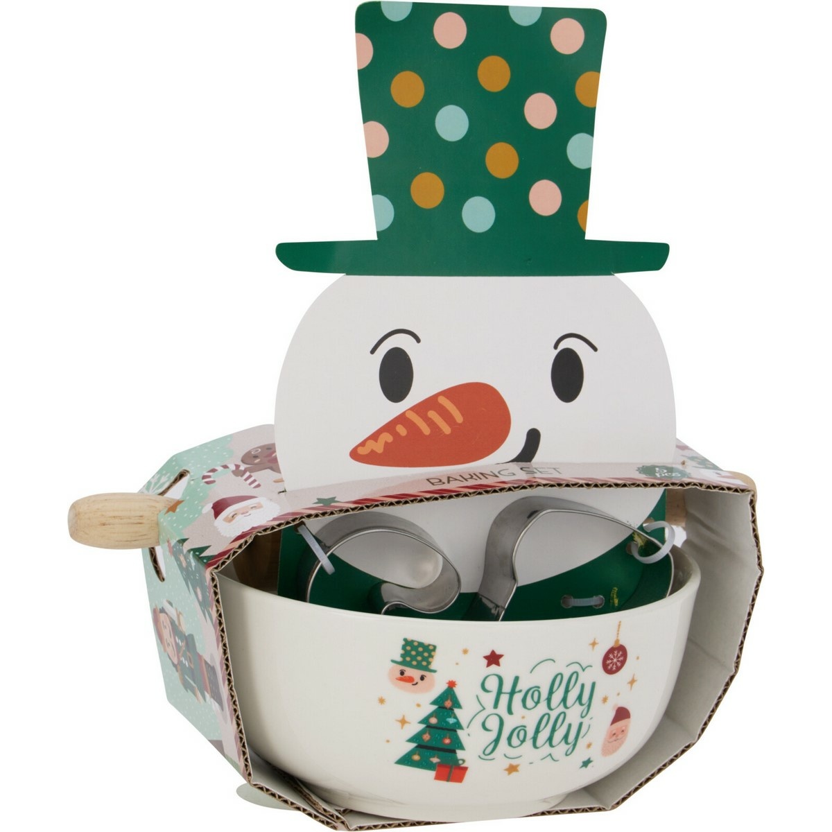 Vánoční sada na pečení Sněhulák – miska