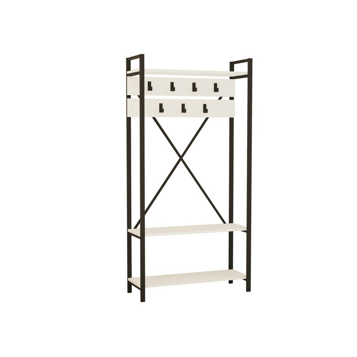 Věšák s botníkem Alfa White and Grey Hanah Home