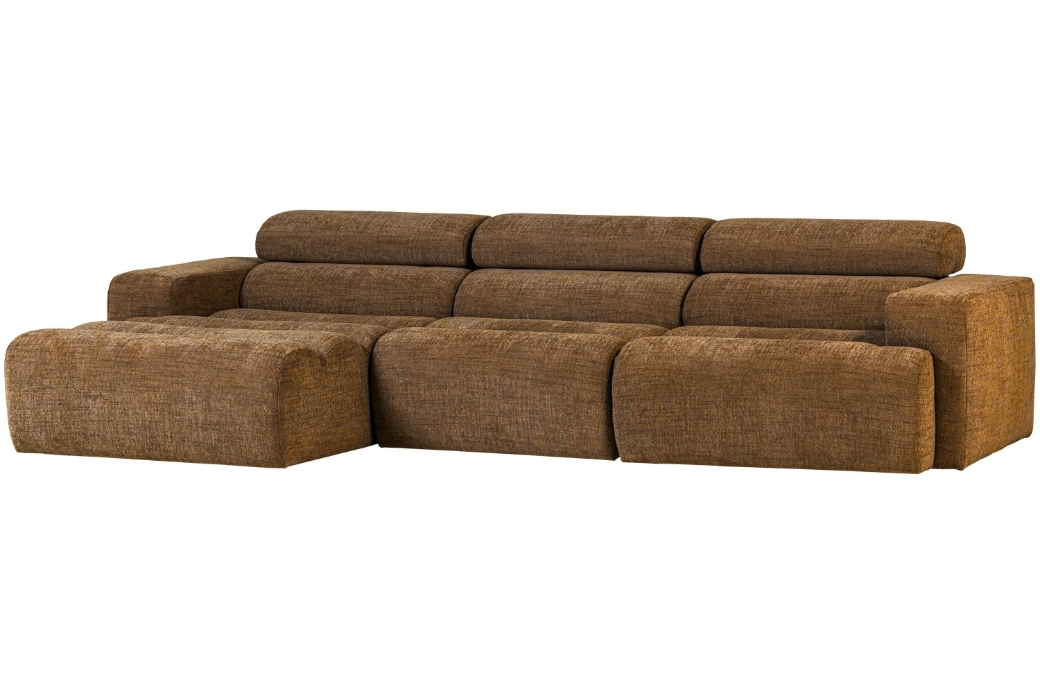 WOOOD Hnědá rohová pohovka Novi 300 cm