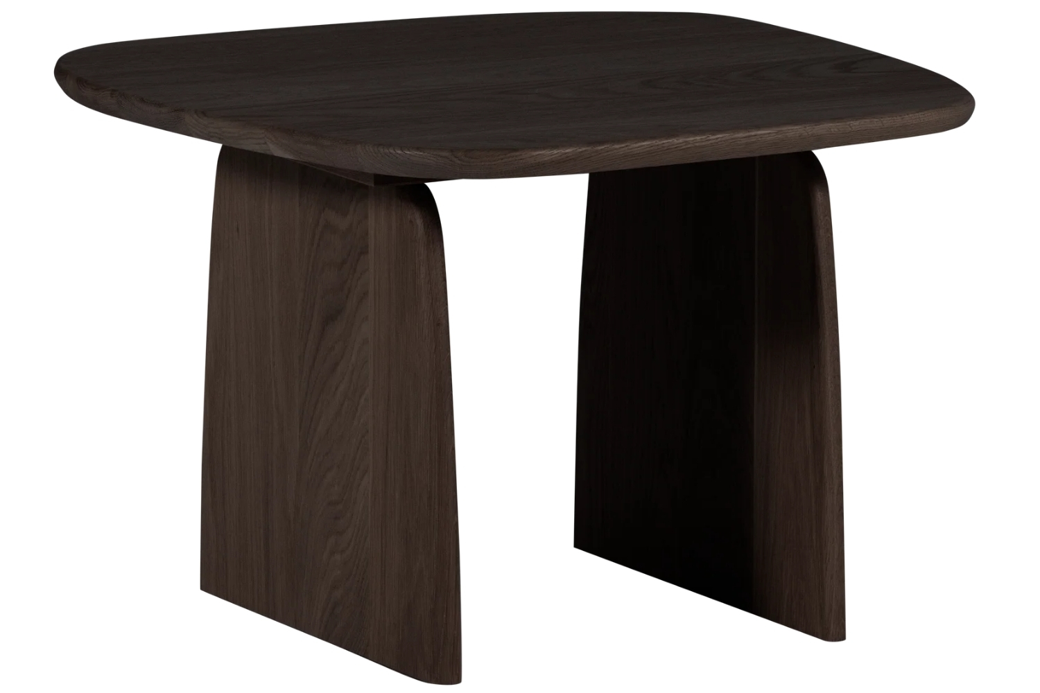 WOOOD Tmavě hnědý dubový konferenční stolek Tablo 60 x 60 cm