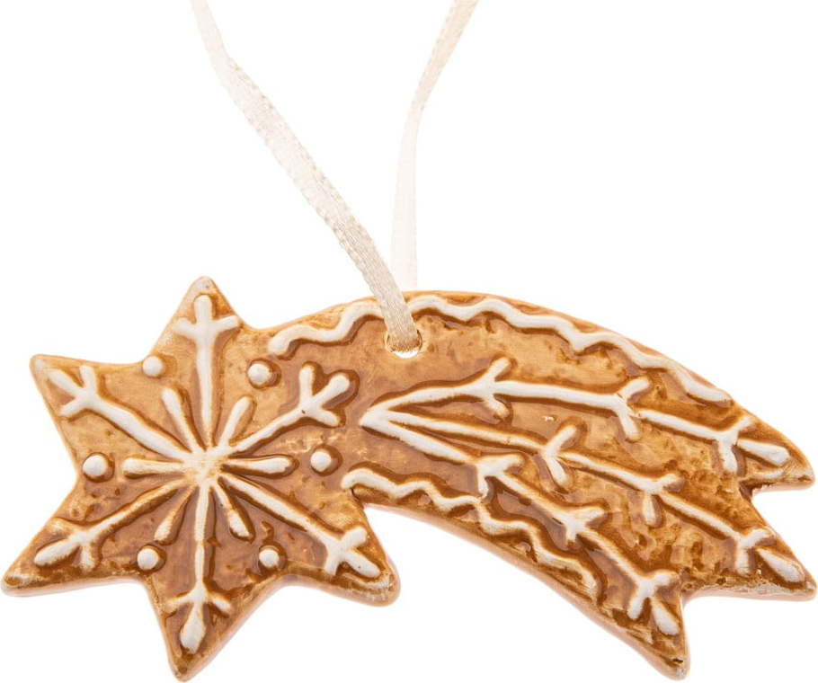 Keramická vánoční ozdoba 9 cm Gingerbread Comet – Dakls