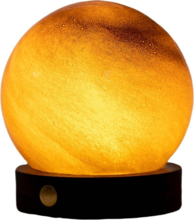 Tmavě hnědá světelná dekorace na USB ø 8 cm Sand Storm – Gingko