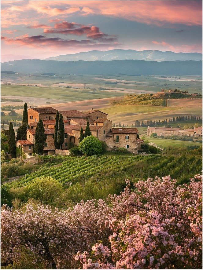 Obraz 60x80 cm Pink Tuscany – Styler