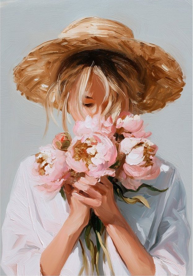 Obraz s ručně malovanými prvky 70x100 cm Estelle – Styler