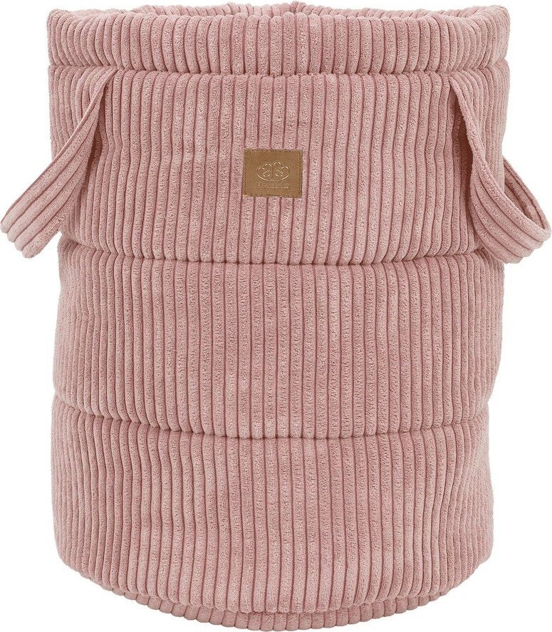 Růžový látkový dětský koš na hračky ø 39x50 cm – Meowbaby