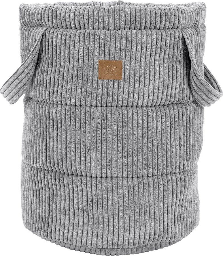 Šedý látkový dětský koš na hračky ø 39x50 cm – Meowbaby