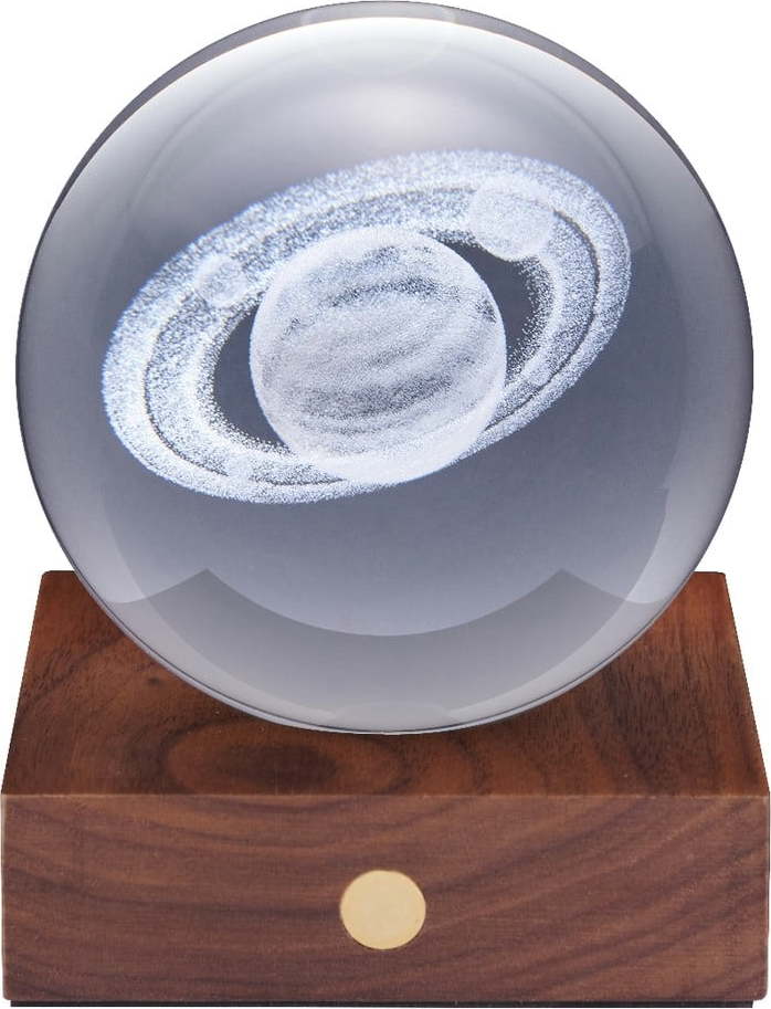 Tmavě hnědá světelná dekorace na USB Amber – Gingko