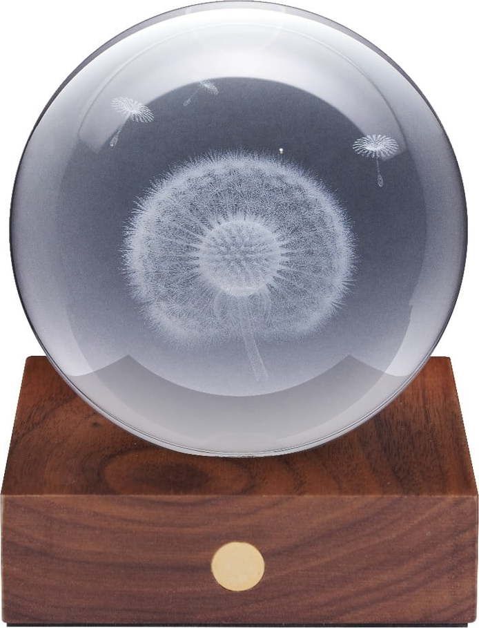 Tmavě hnědá světelná dekorace na USB Amber – Gingko