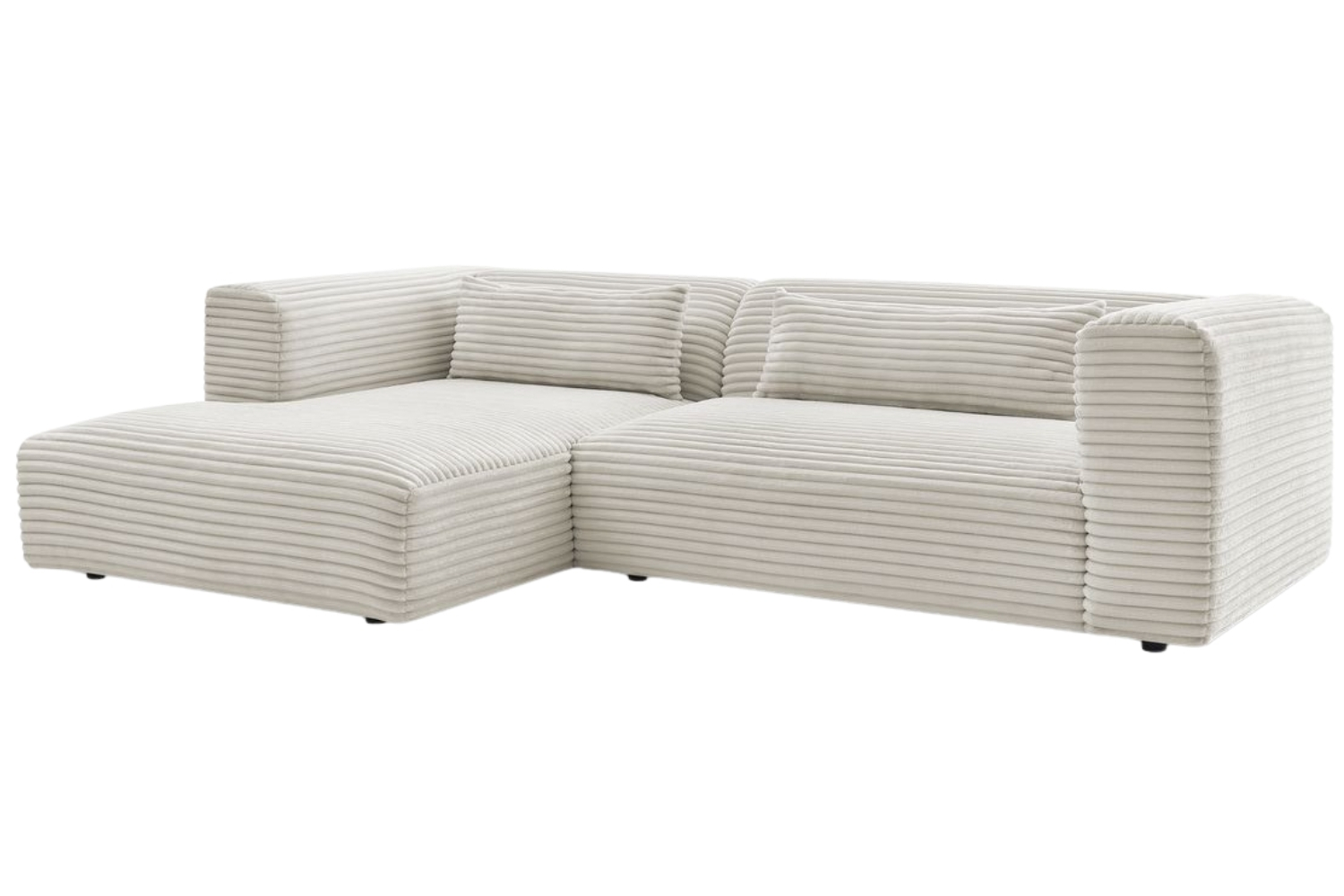 Bobochic Paris Béžová manšestrová rohová pohovka Harry 273 cm