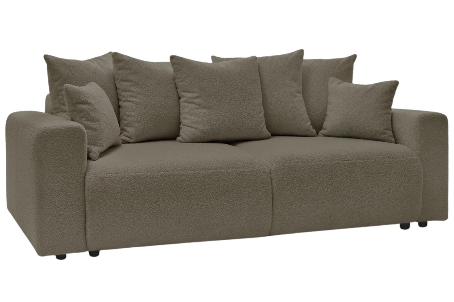 Bobochic Paris Hnědá bouclé rozkládací pohovka Envy 245 cm