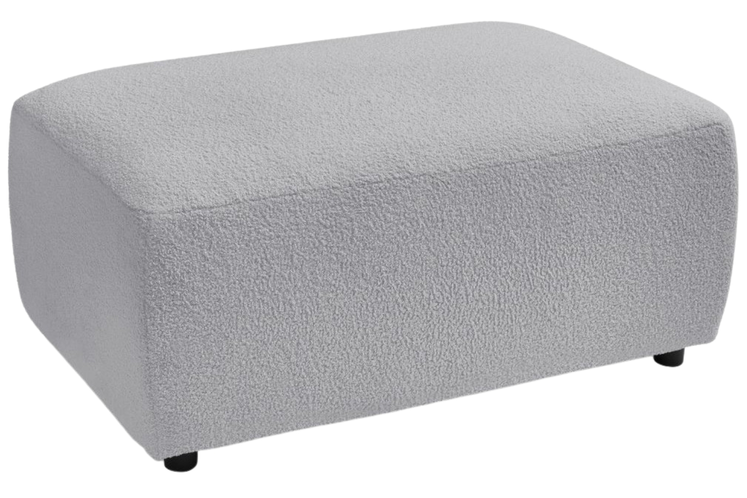 Bobochic Paris Světle šedá bouclé podnožka Envy 100 x 70 cm