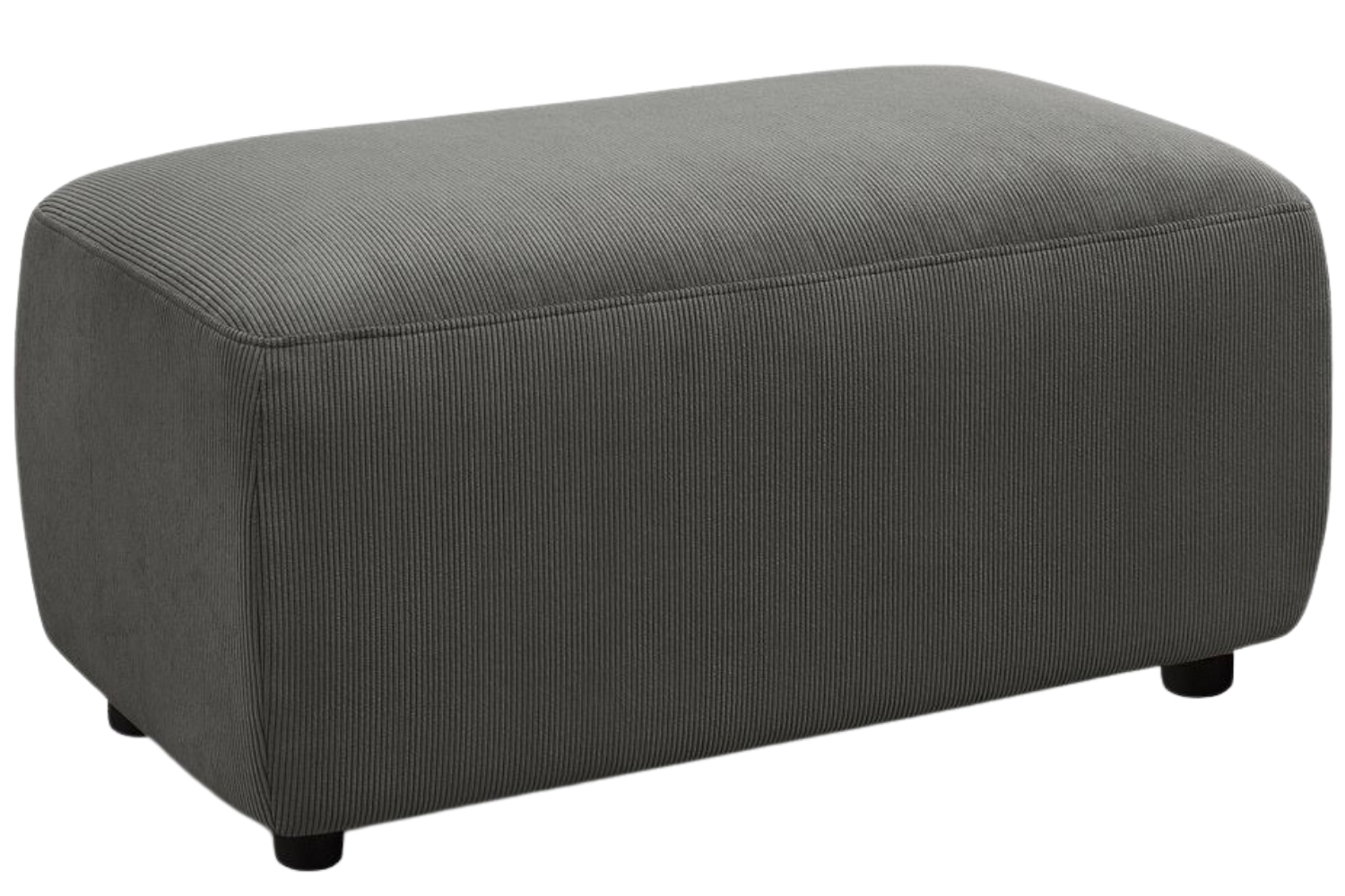 Bobochic Paris Tmavě šedá manšestrová podnožka Enjoy 92 x 48 cm