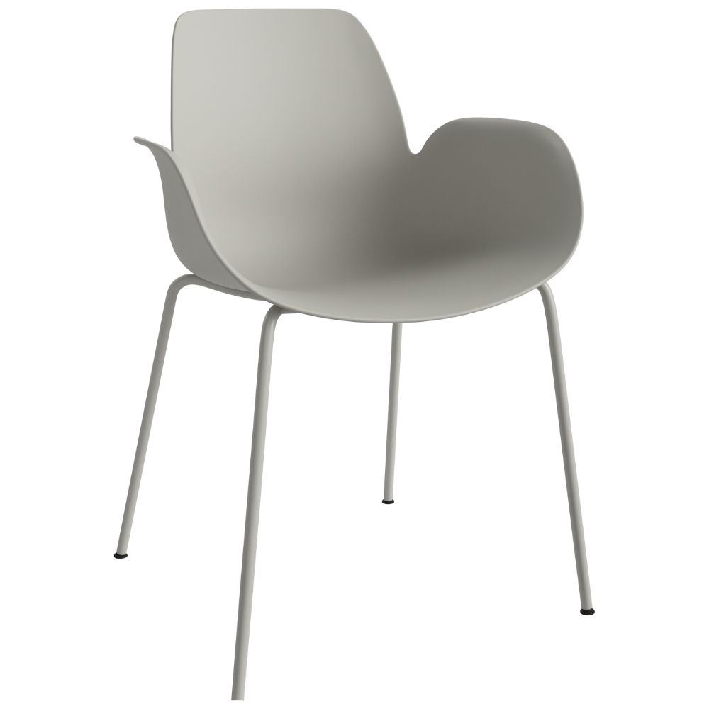 Bolia Šedá plastová jídelní židle Seed
