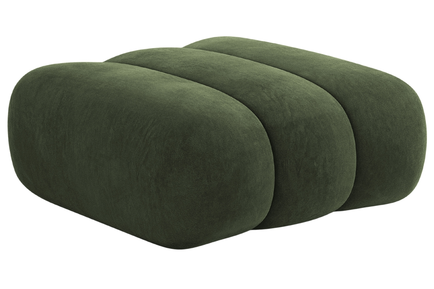 Cosmopolitan Design Zelená sametová podnožka Koge 95 x 95 cm