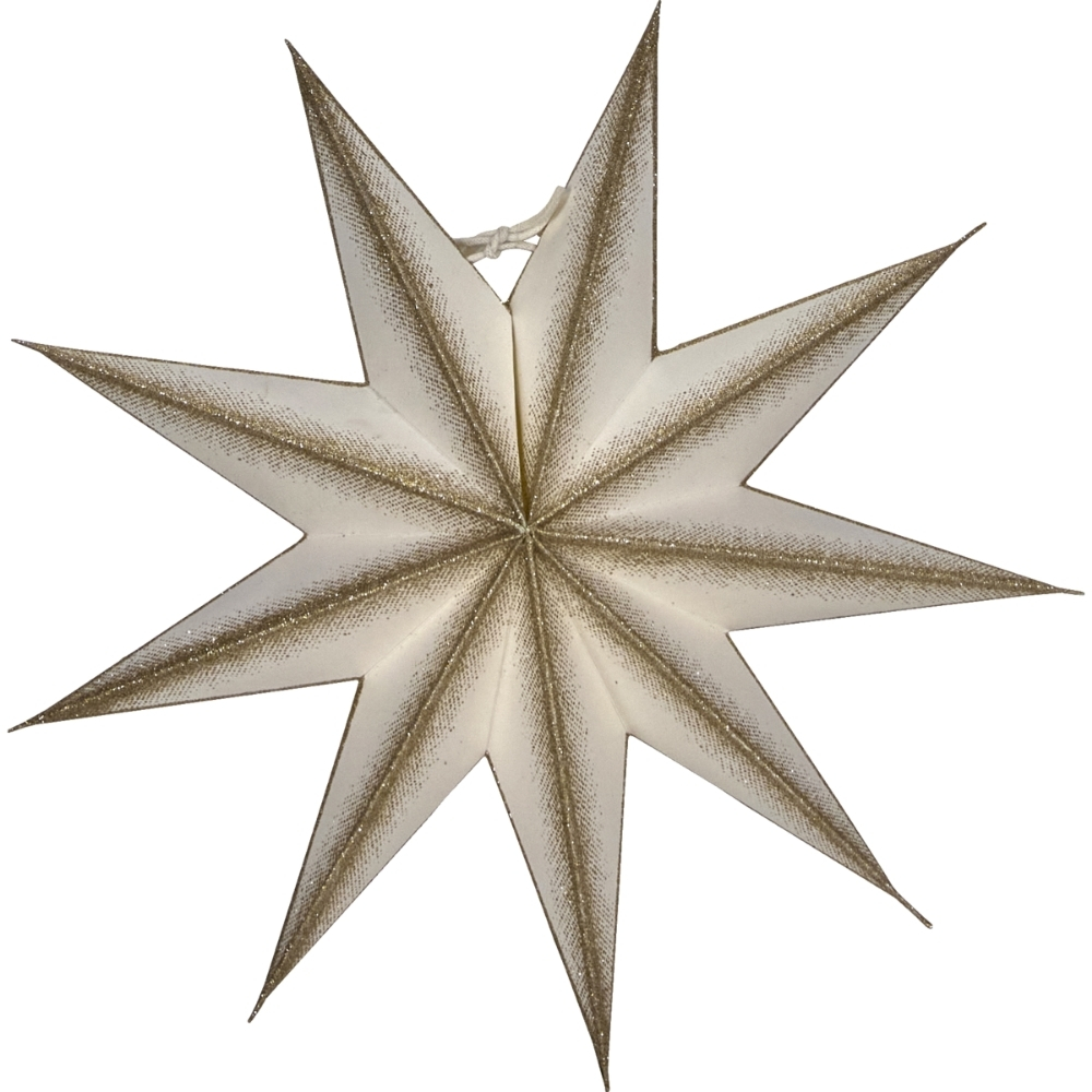 House Doctor Bílo-zlatá papírová vánoční hvězda Point 30 cm