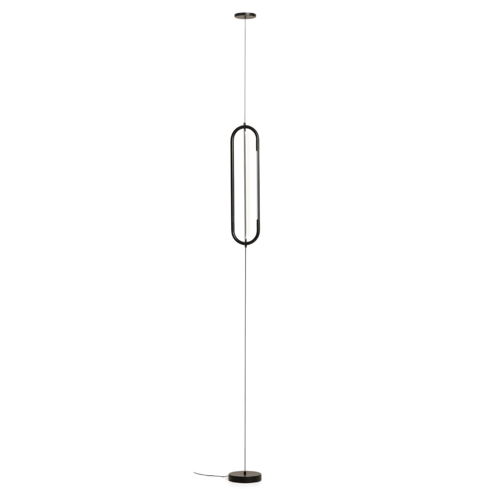 Kave Home Černé kovové napínací LED světlo Bow Ø 16 cm