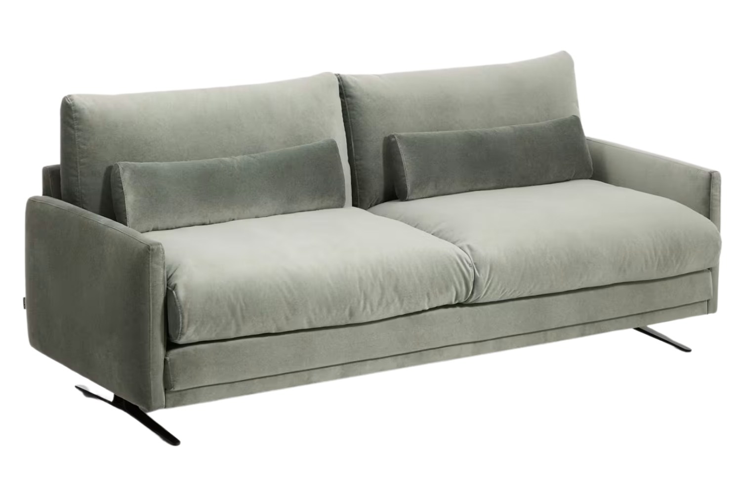 Kave Home Zelená sametová pohovka Veliro 210 cm