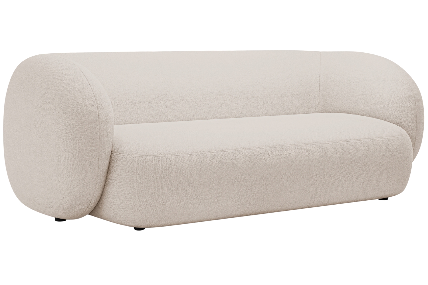 Micadoni Béžová bouclé trojmístná pohovka Kate 213 cm