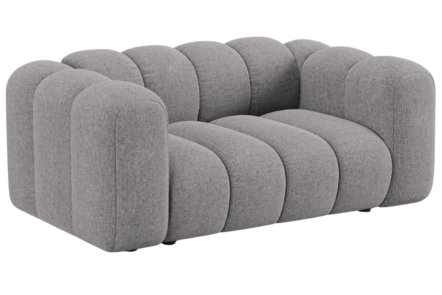 Micadoni Šedá dvoumístná pohovka Lupine 170 cm