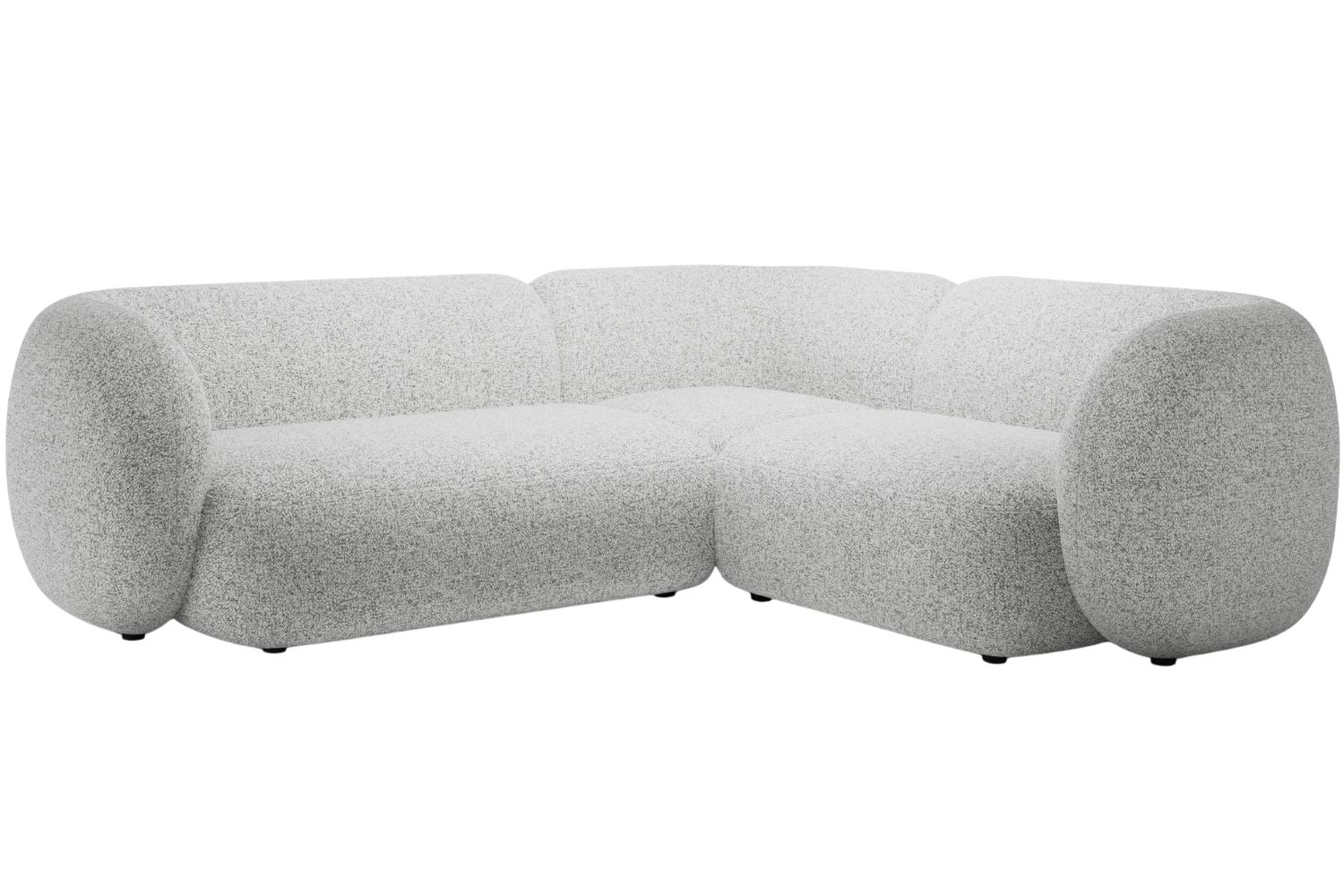 Micadoni Světle šedá rohová pohovka Kate 252 cm