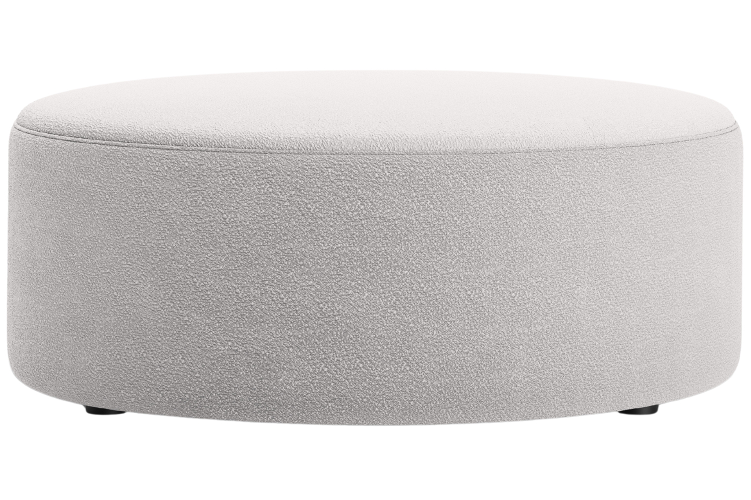 Micadoni Světle šedý bouclé taburet Dia 90 cm