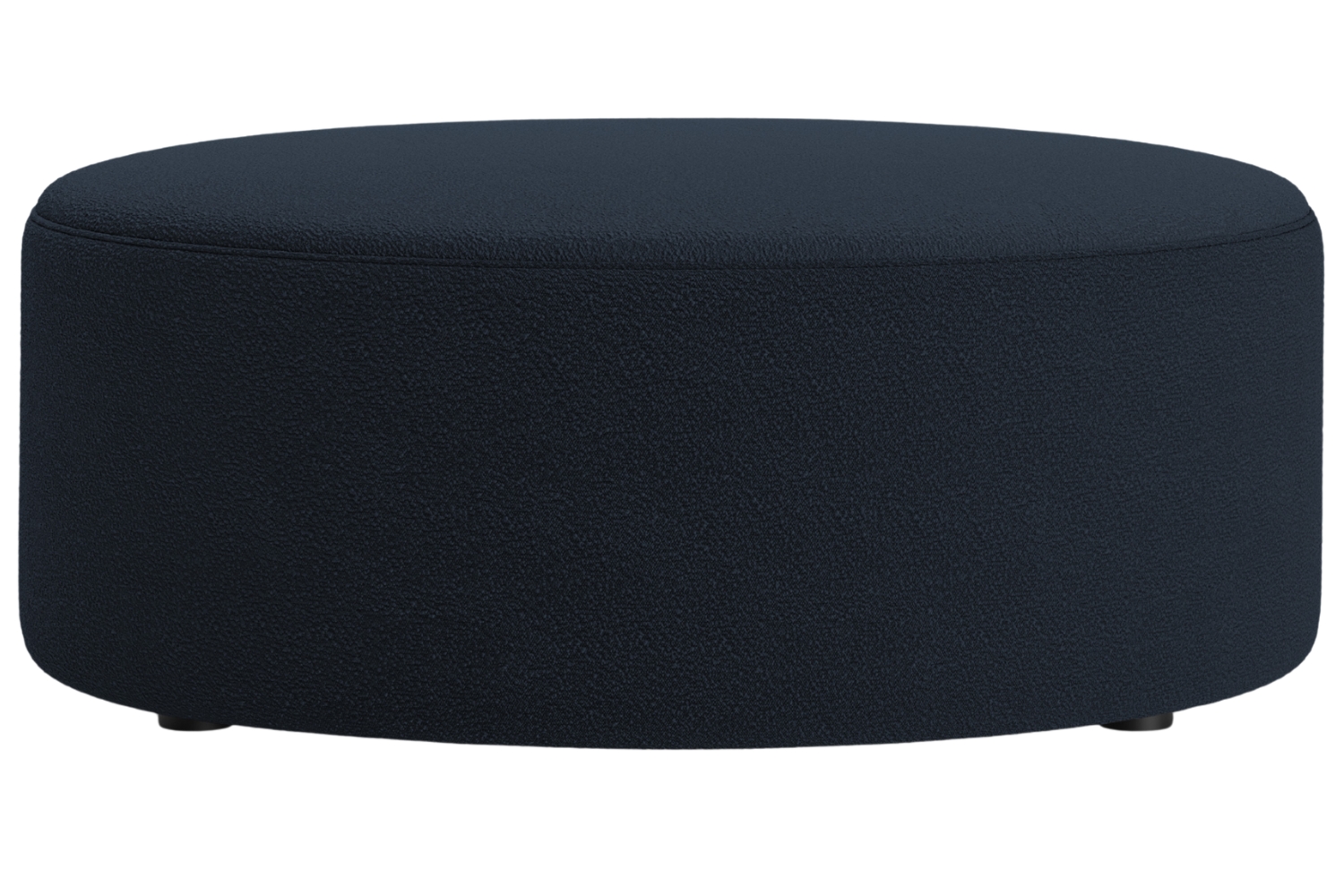 Micadoni Tmavě modrý bouclé taburet Dia 90 cm