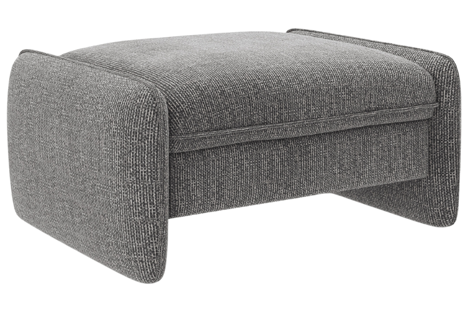 Micadoni Tmavě šedá podnožka Georgia 95 x 70 cm