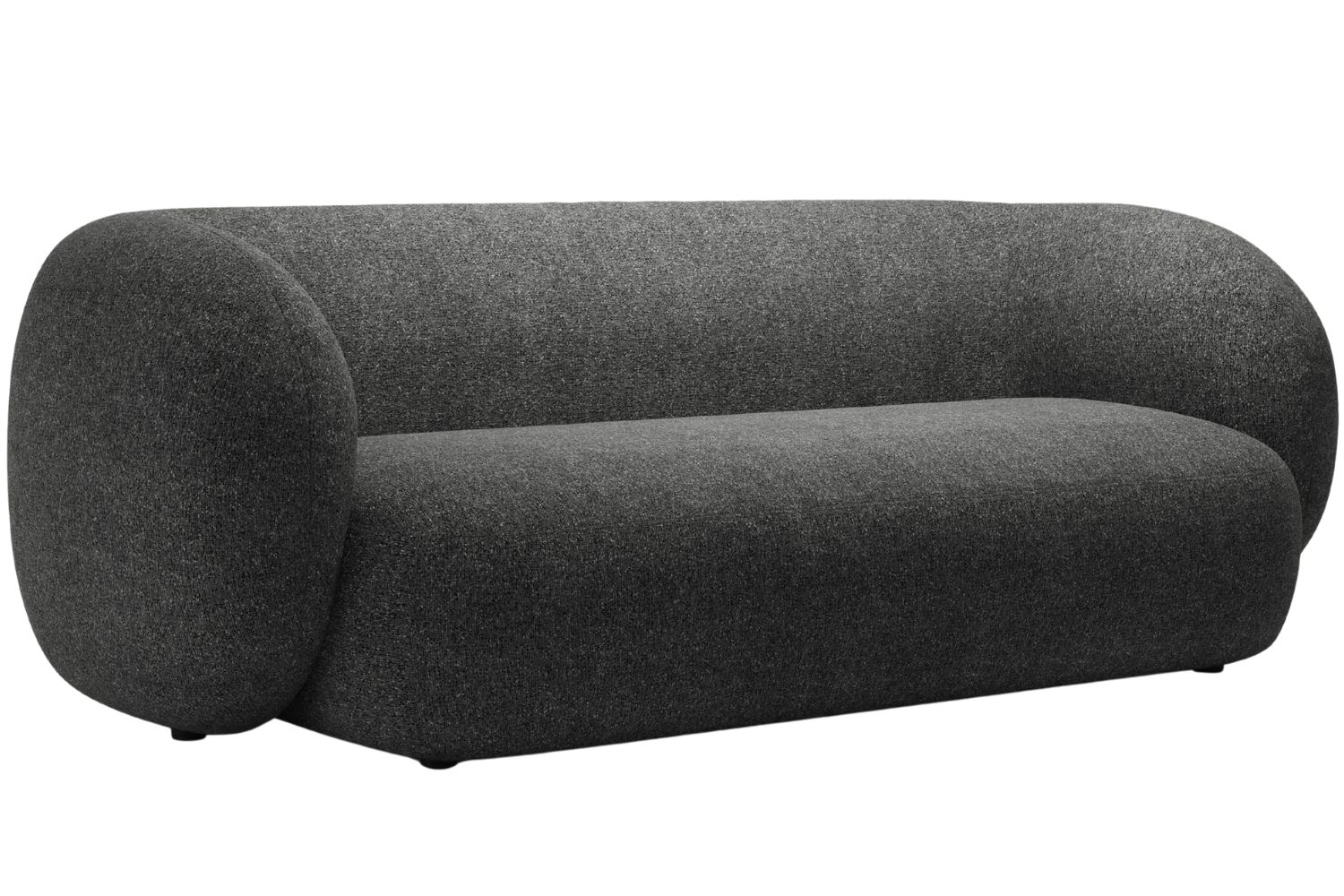 Micadoni Tmavě šedá trojmístná pohovka Kate 213 cm