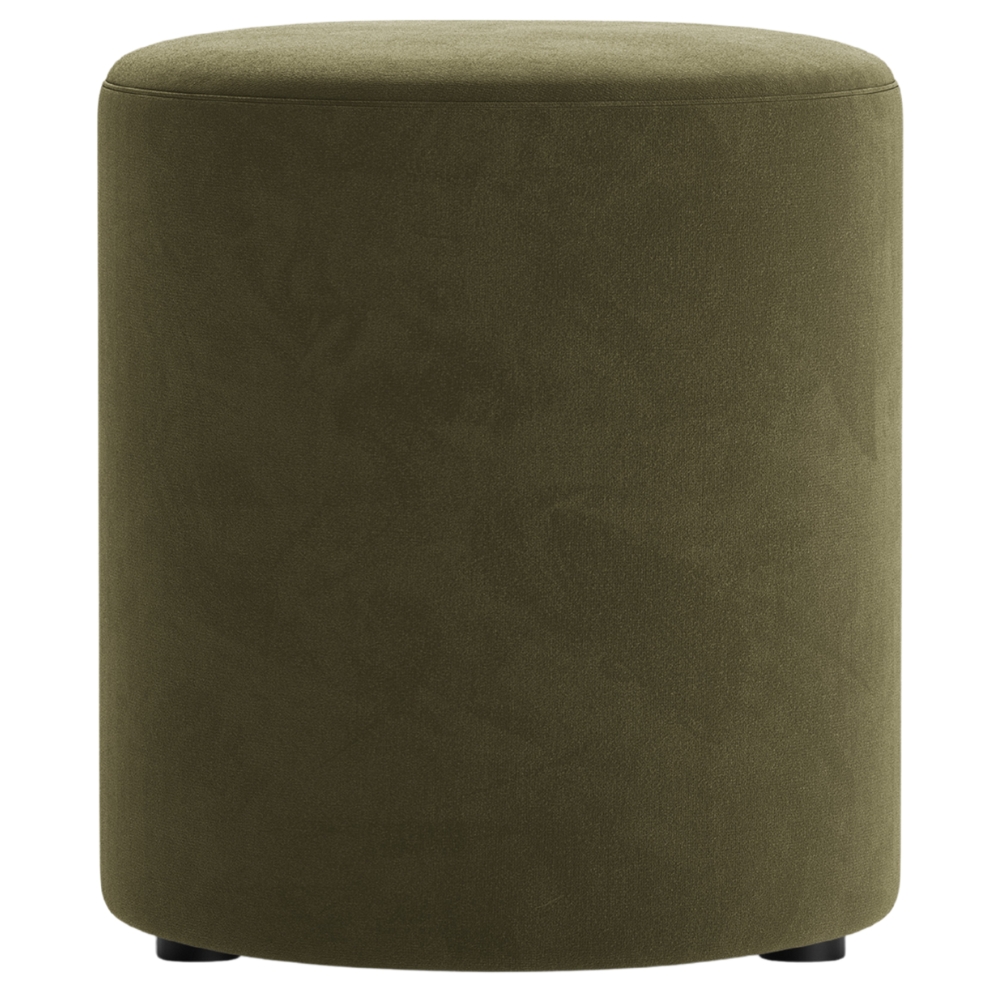 Micadoni Zelený sametový taburet Dia 40 cm