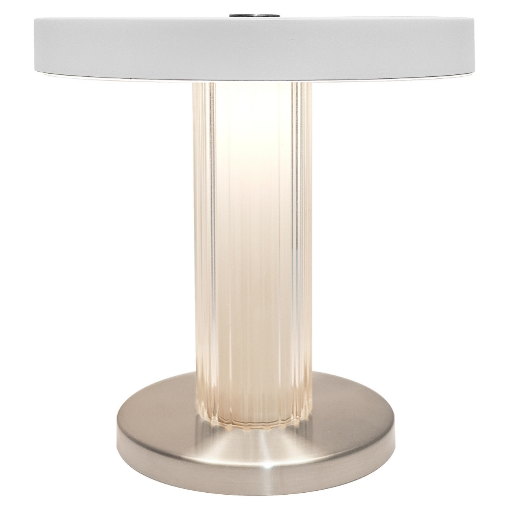 Nordlux Bílá kovová stolní LED lampa Trezzi