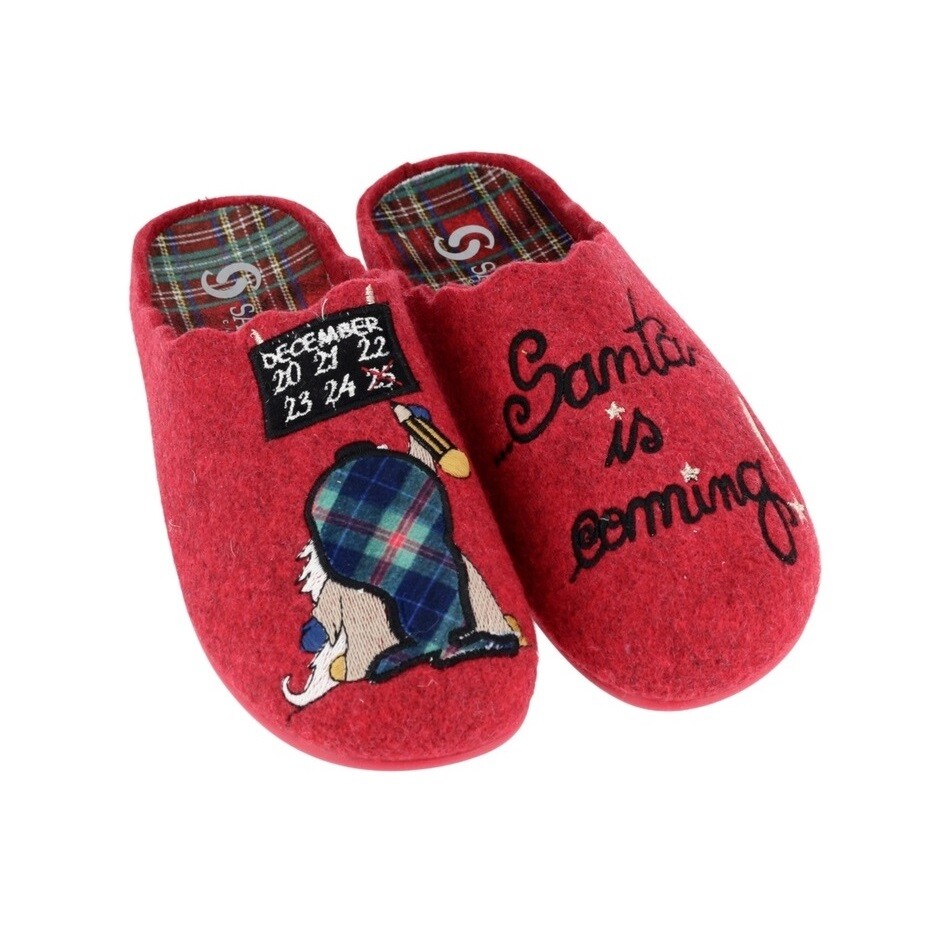 Sabatini Pantofle Feltro červená