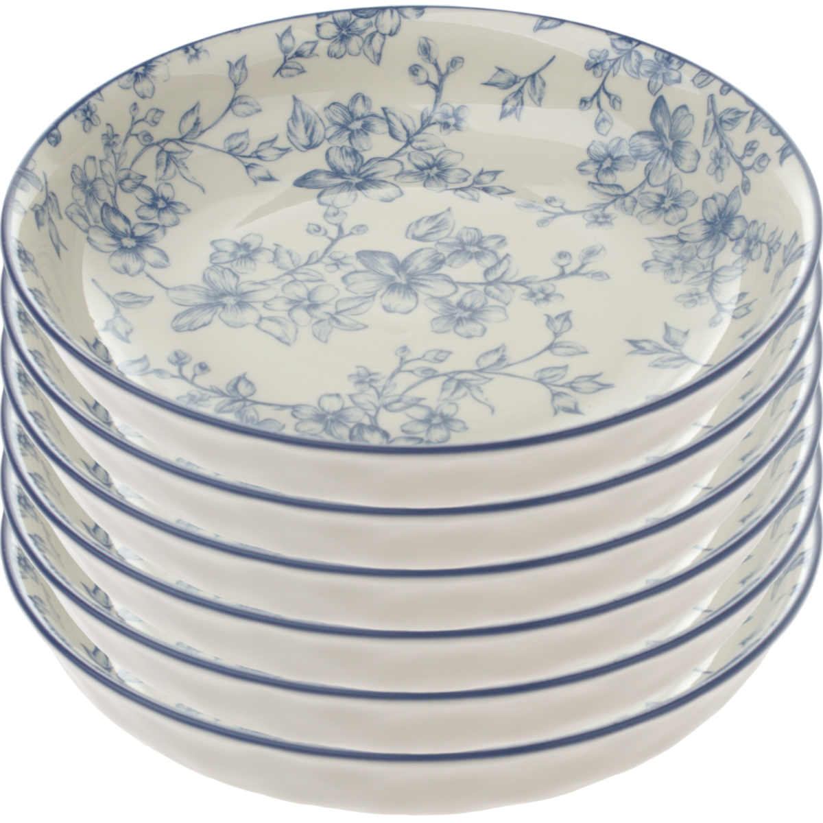 Sada 6 hlubokých talířů Něžné kvítí 20 cm