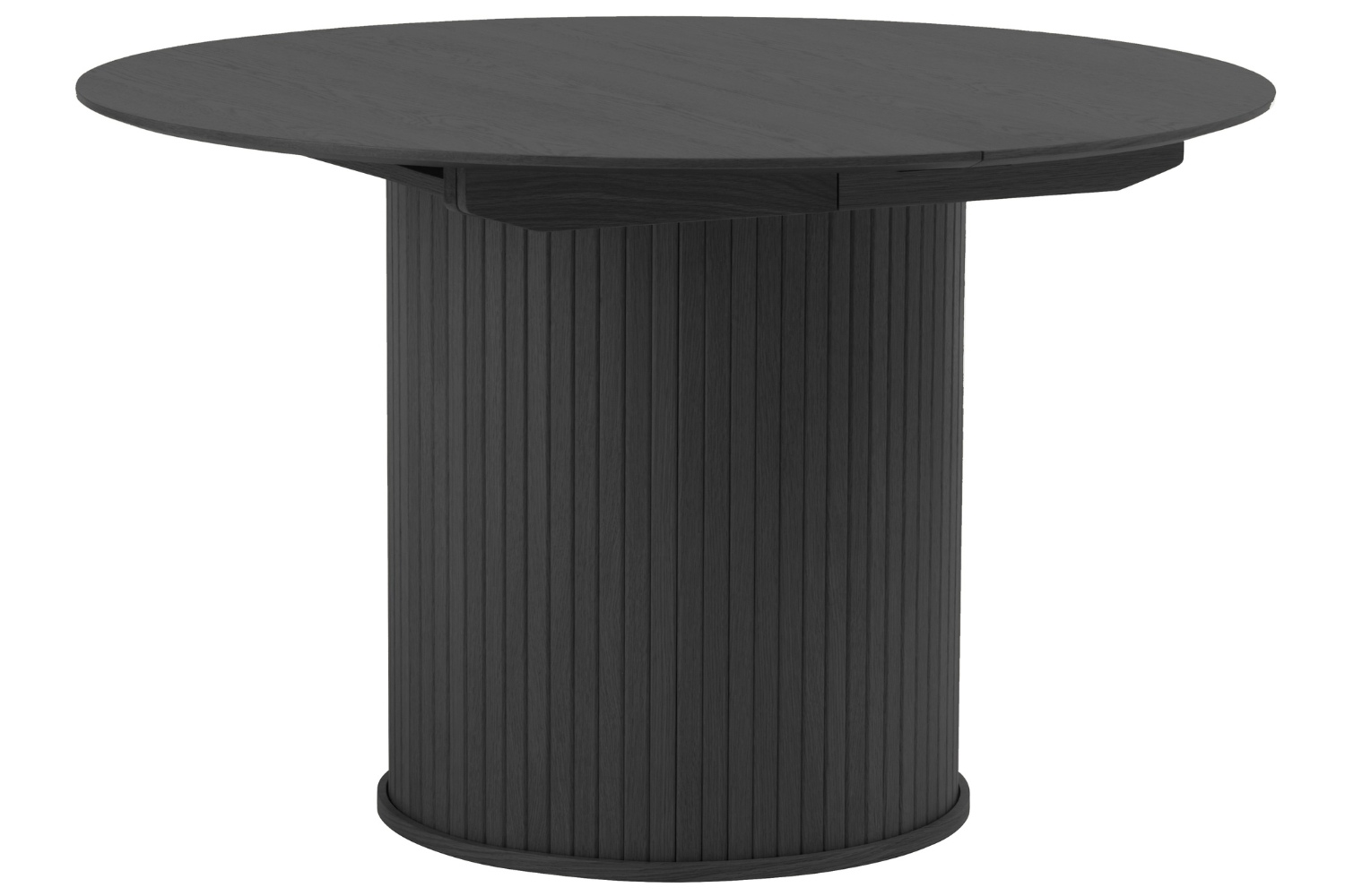 Unique Furniture Černý dubový rozkládací jídelní stůl Nola 120/167 x 120 cm