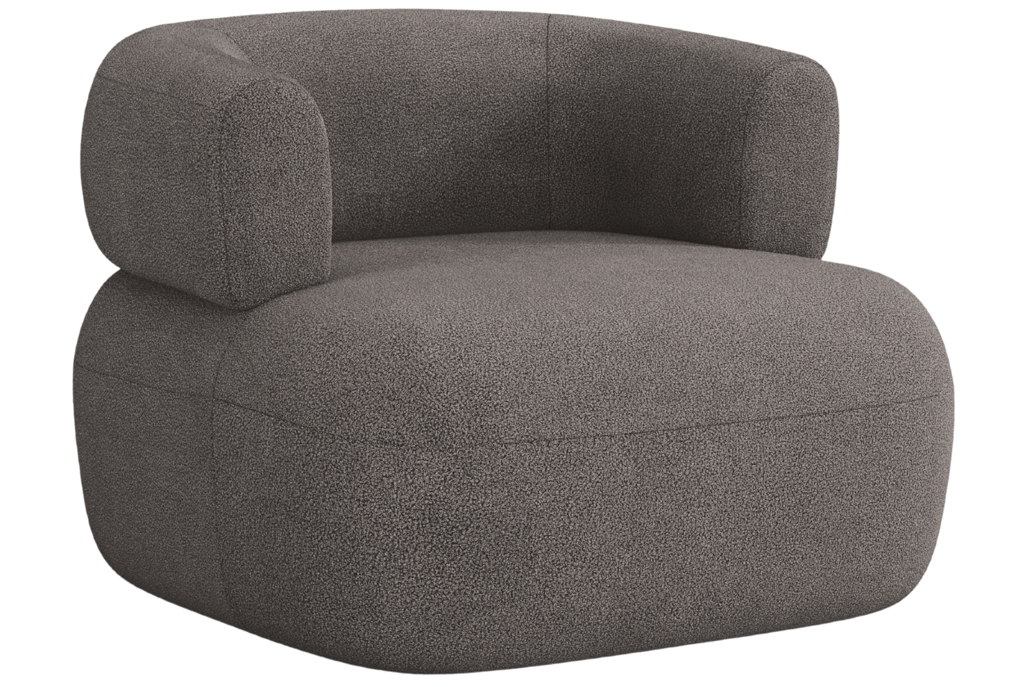 Windsor & Co Šedé bouclé křeslo Aldrin