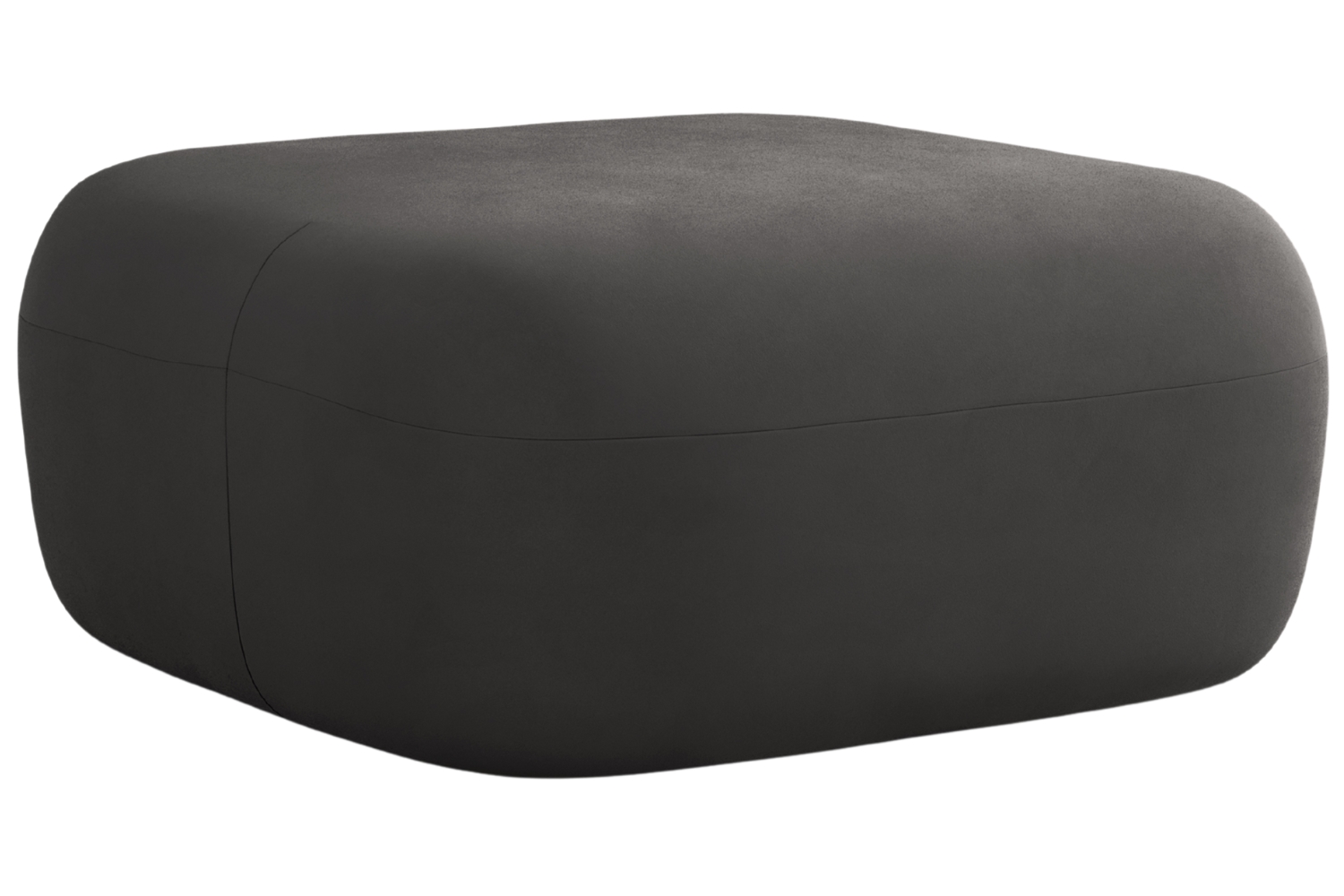 Windsor & Co Tmavě šedá sametová podnožka Aldrin 90 x 88 cm