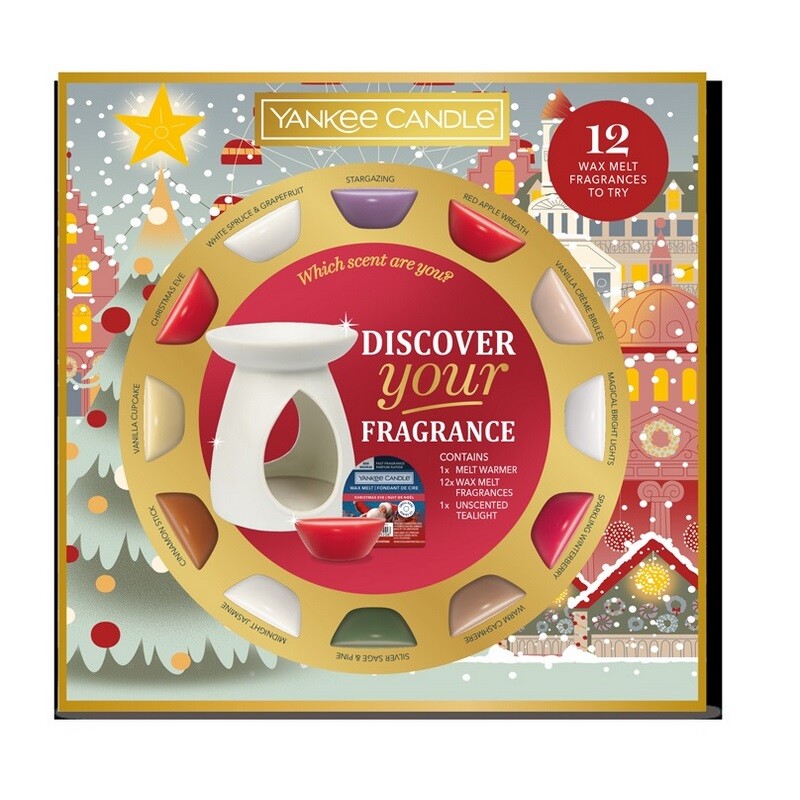 Yankee Candle Vánoční dárková sada Aromalampa + 12 ks vosk Yankee Candle